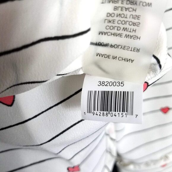 Court & Rowe Striped Heart Print Button Up Blouse - Picture 12 of 12